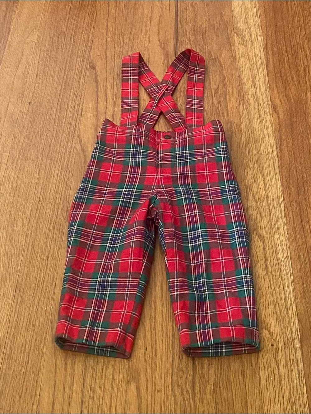 Janie and Jack Premiere Collection Tartan Suspender Pants